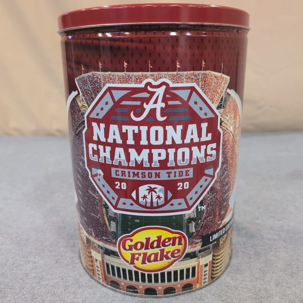 Golden Flake 2020 National Champions Crimson Tide Limited Edition Tin